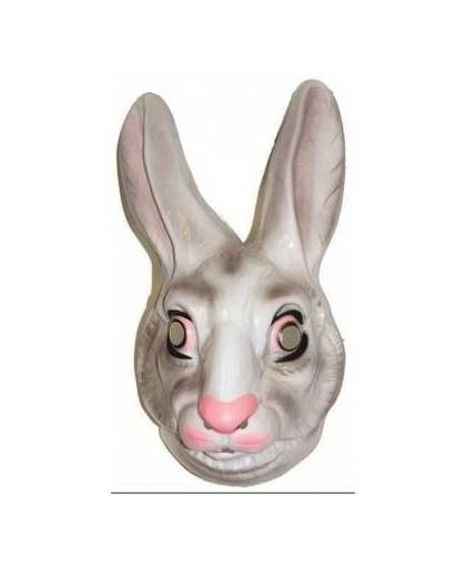 Plastic konijnen masker voor volwassenen