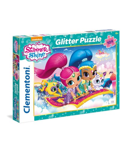 Clementoni Shimmer & Shine glitter puzzel - 104 stukjes
