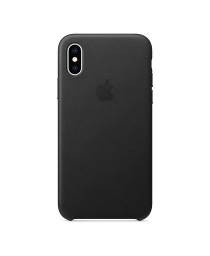 Apple Coque Apple iPhone XS Cuir Noir