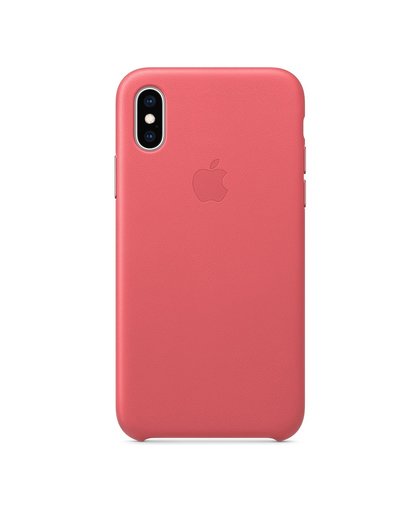 Apple Coque Apple iPhone Xs Cuir Rose Pivoine