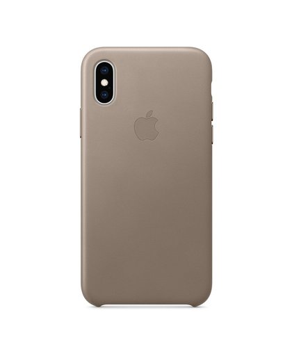 Apple Coque Apple iPhone XS cuir Taupe