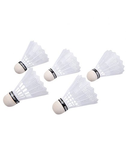 Witte badminton shuttles 5dl Wit