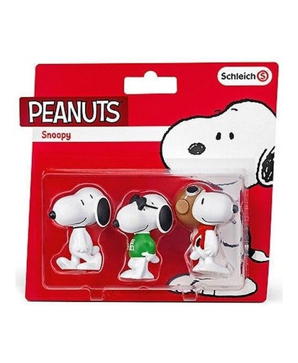 Snoopy speelfiguren set 3 stuks Multi