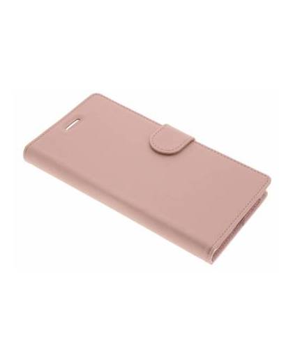 Rosé gouden wallet tpu booklet voor de sony xperia xz premium