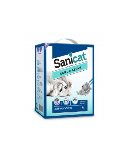 Sanicat Sani & Clean kattengrit "EXTRA INTRODUCTIEKORTING" 6 liter