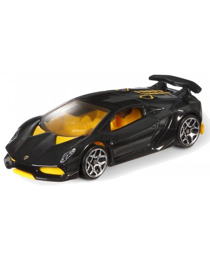 Hot Wheels sportauto Lamborghini Sesto Elemento zwart 7 cm