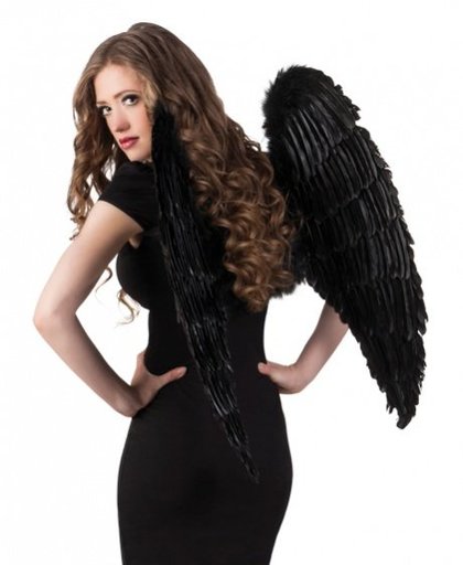 Boland engelenvleugels 87 x 72 cm dames zwart