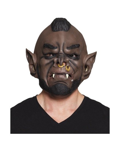Halloween - Bruin ork/goblin halloween masker van latex Bruin