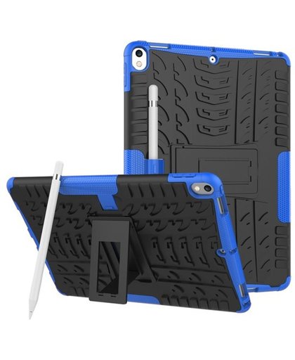 Hybride TPU Polycarbonaat iPad Pro 10.5 inch case - Blauw Profiel reliëf