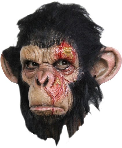 "Masker van een aap met een ontstoken kop voor volwassenen (Halloween) - Verkleedmasker - One size"