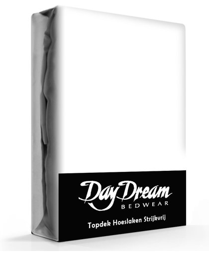 Day Dream Topper Hoeslakens Katoen Wit-160 x 200 cm