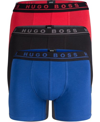 Hugo Boss boxer briefs (3-pack), zwart, rood en blauw