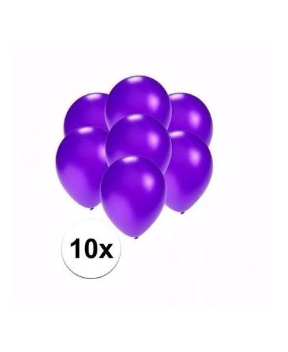 Kleine metallic paarse ballonnen 10 stuks