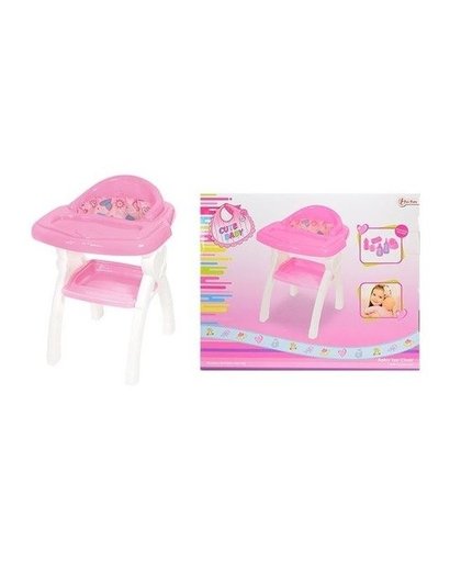 Babypop kinderstoeltje 44 cm poppen accessoires Roze