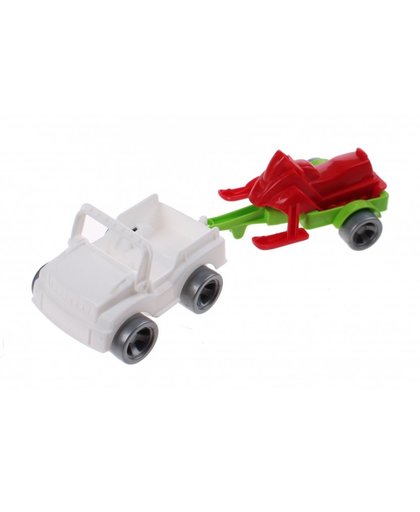 Wader Kids Cars aanhanger met jetski wit/rood