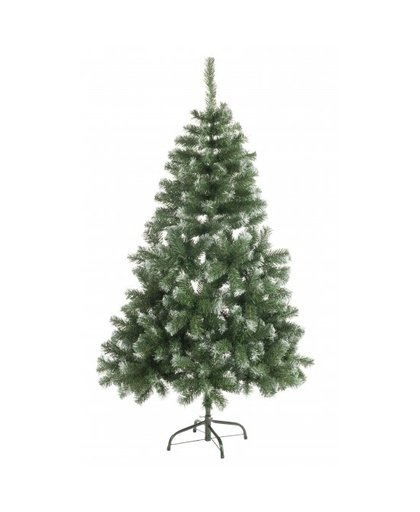 Kunst kerstboom Abies 150 cm witte punten Groen