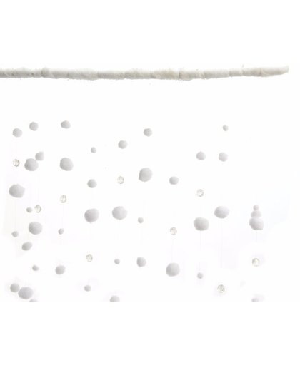 Sneeuwballen gordijn 90 x 200 cm Wit