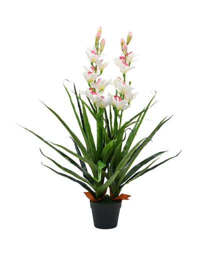 vidaXL Kunstplant met pot cymbidium orchidee 100 cm groen