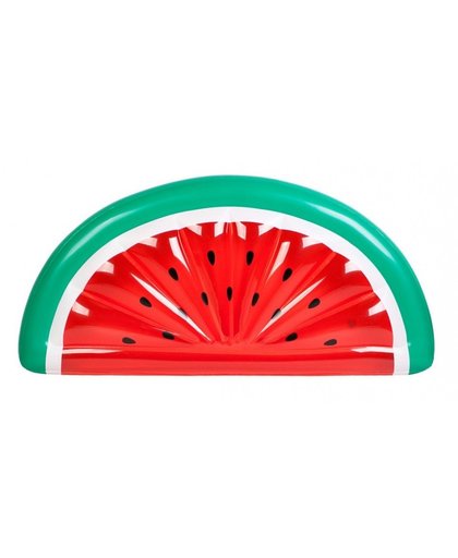 Swim Essentials Luchtbed halve watermeloen 185 x 89 cm rood