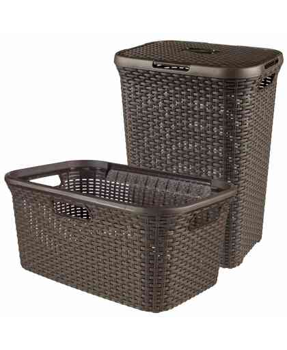 Style Laundry Hamper 60L + Basket 45L