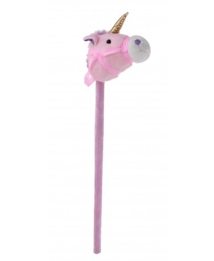 Kamparo stokpaardje met geluid roze 81 cm