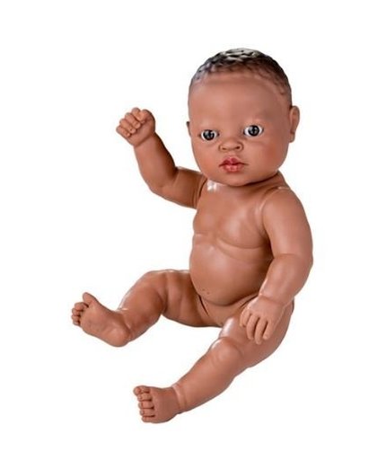 Berjuan babypop zonder kleren Newborn Afrikaans 30 cm meisje