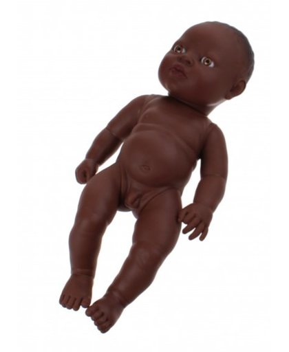 Berjuan babypop zonder kleren Newborn Afrikaans 30 cm jongen