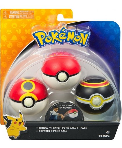 Pokemon - Throw 'n' Catch Pokeball 3-Pack