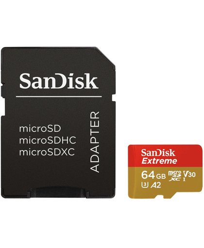 SanDisk MicroSDXC Extreme 64 GB 160MB/s + SD Adapter