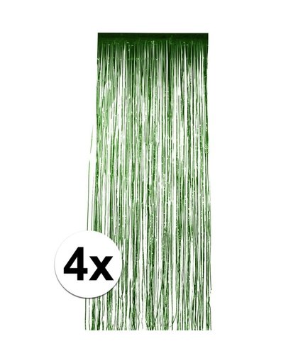 4x Groen versiering deurgordijn Groen