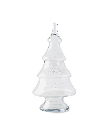 voorraadpot Let It Snow Glass Christmas Tree (Ø20 cm)