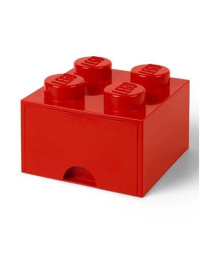 LEGO opberglade Brick 4 - rood