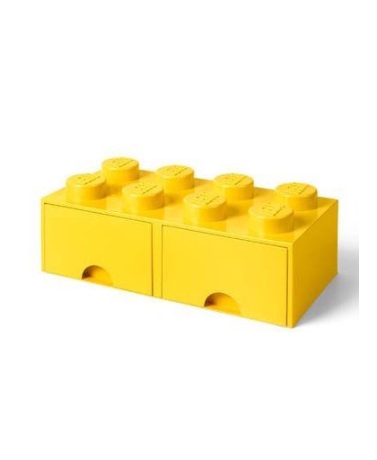 LEGO opberglade Brick 8 - geel
