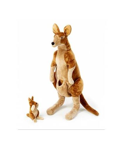 Mega kangoeroe knuffel met baby