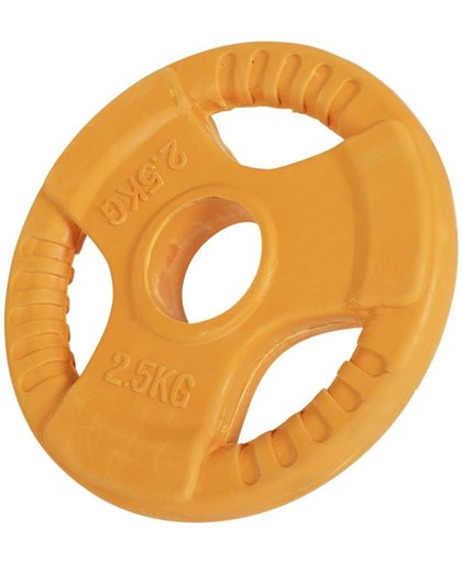 Olympische halterschijf 2,5 kg Gripper Gietijzer (50/51 mm, rubber coating)