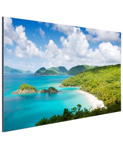 FotoCadeau.nl - Caribische eilanden en stranden Aluminium 60x40 cm - Foto print op Aluminium (metaal wanddecoratie)
