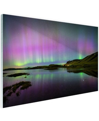 FotoCadeau.nl - Waanzinnig noorderlicht in IJsland Glas 120x80 cm - Foto print op Glas (Plexiglas wanddecoratie)