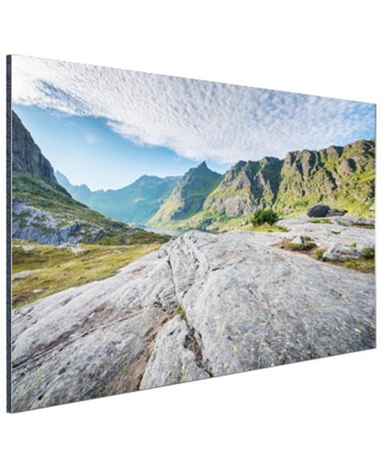FotoCadeau.nl - Noors berglandschap Aluminium 90x60 cm - Foto print op Aluminium (metaal wanddecoratie)