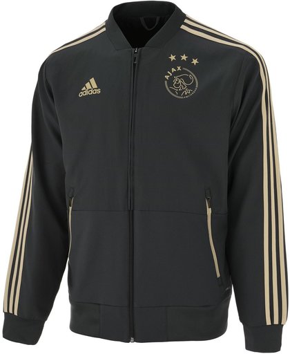 adidas Ajax presentatie jacket uit 2018-2019 - zwart/beige - maat XXL