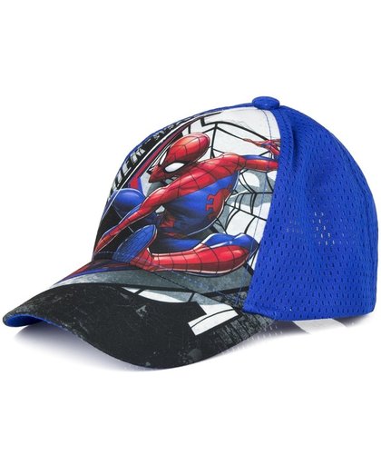 Spiderman pet/cap blauw voor kinderen - Baseball cap Marvel Spiderman 54 cm (6-8 jr)