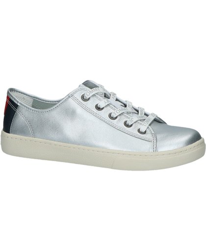 Tommy Hilfiger - Tommy Jeans Light Leather Low - Sneaker laag gekleed - Dames - Maat 41 - Zilver;Zilveren - 000 -Silver Leather