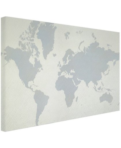 FotoCadeau.nl - Wereldkaart met grijstinten Canvas 30x20 cm - Foto print op Canvas schilderij (Wanddecoratie)