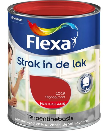 Flexa Strak In De Lak Hoogglans - Signaalrood - 0,25 liter