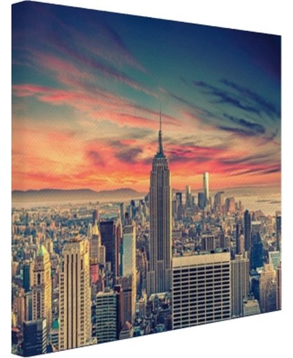FotoCadeau.nl - Manhattan met bijzondere lucht Canvas 30x20 cm - Foto print op Canvas schilderij (Wanddecoratie)