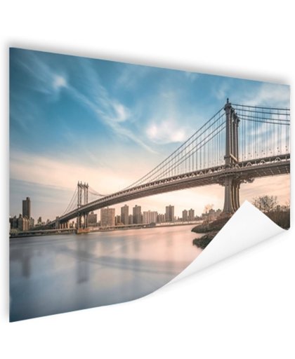 FotoCadeau.nl - Manhattan brug over de East River Poster 120x80 cm - Foto print op Poster (wanddecoratie)