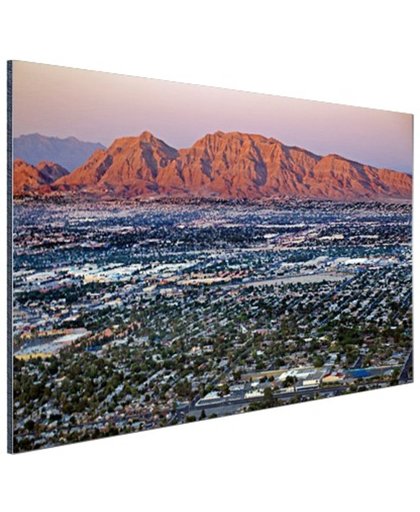 FotoCadeau.nl - Las Vegas en omgeving Aluminium 90x60 cm - Foto print op Aluminium (metaal wanddecoratie)
