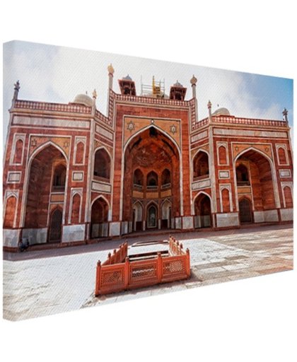 FotoCadeau.nl - Architectuur Delhi Canvas 120x80 cm - Foto print op Canvas schilderij (Wanddecoratie)