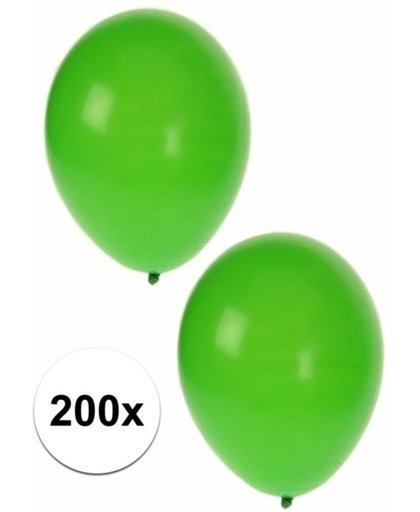 Groene ballonnen 200 stuks