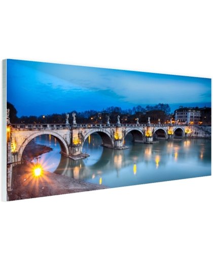 FotoCadeau.nl - Verlichte brug in Rome Glas 30x20 cm - Foto print op Glas (Plexiglas wanddecoratie)
