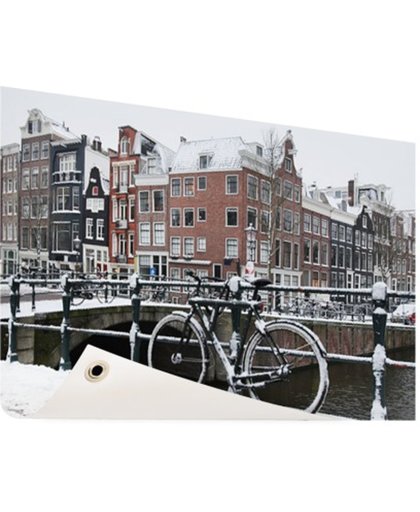 FotoCadeau.nl - Amsterdam bedekt met sneeuw Tuinposter 60x40 cm - Foto op Tuinposter (tuin decoratie)
